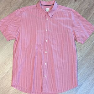 Men's Old Navy Red And White Striped Shirt Size L